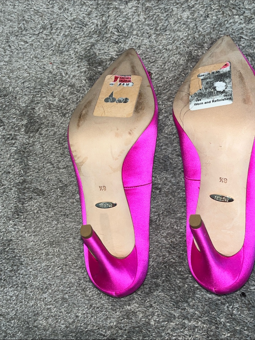 Badgley Mischka Fuchsia Pointed-Toe Crystal Buckle Flats - Women's - Picture 6 of 6